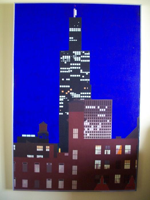 Alfred Morris Chicago Cityscape c 1999