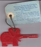 Vintage Detroit Zoo Talking Elephant Key