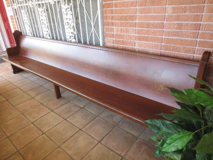 Extra long church pew