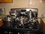 Stainless steel pots and pans