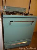 Vintage Whirlpool Aqua Blue Stove
