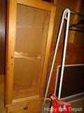Pine Gun Cabinet with glass door & Key
