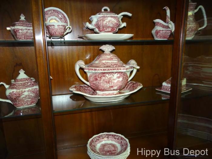 Set of Mason's Vista England Pink Vintage china