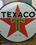 6' Texaco Double sided porcelain sign