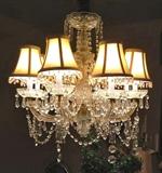 2nd of two crystal chandeliers removed from estate
