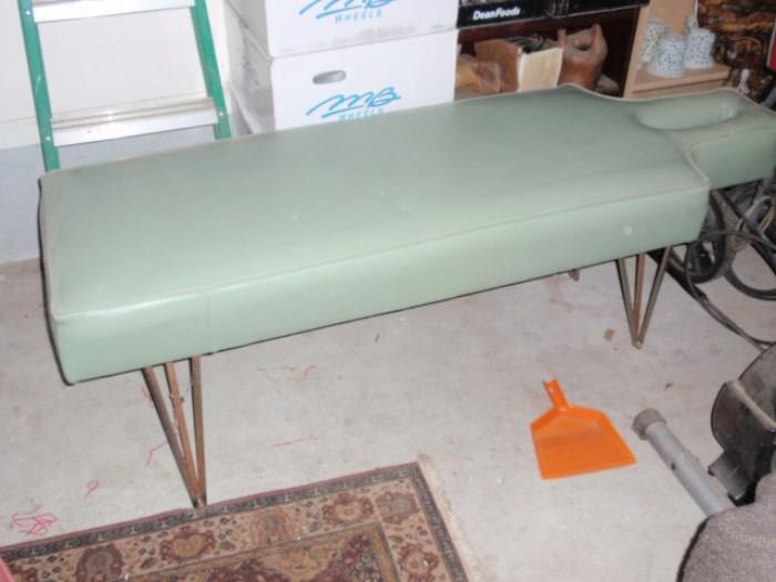 1950's Massage Table with Hairpin Legs