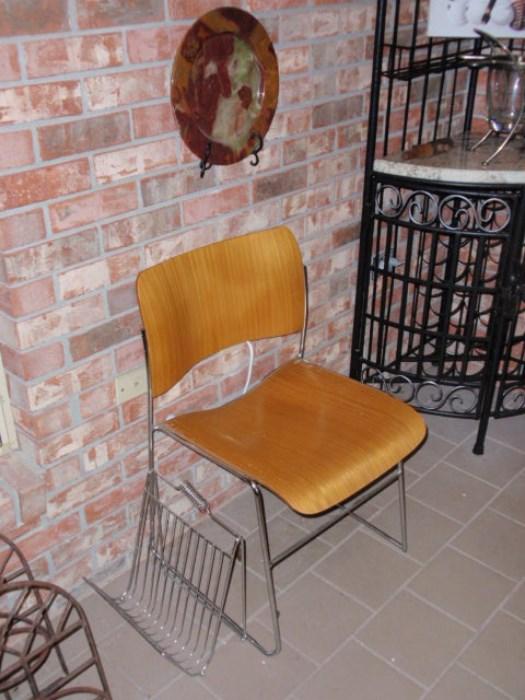 Mid Century Steamed Molded Stacking Chairs
