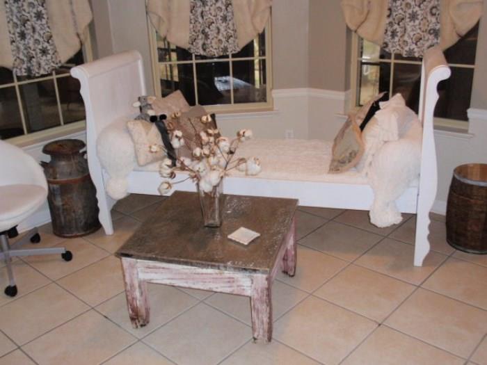 Custom made Day Bed and table