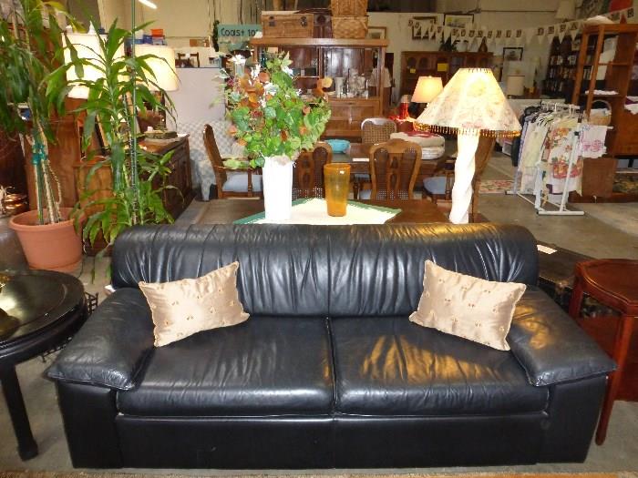 Black leather sleeper sofa now only $250