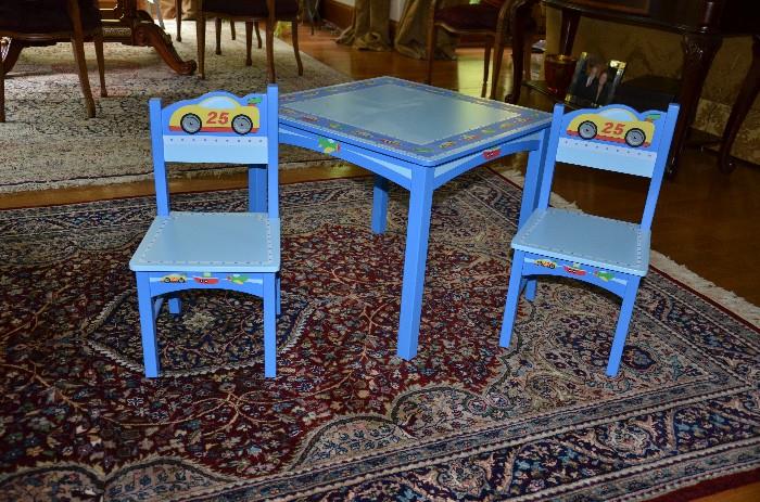 Children's play table. 19.5" high x 23.5 square. Sturdy, solid piece. Excellent condition. Hardly used. Great for grandmom's home. 