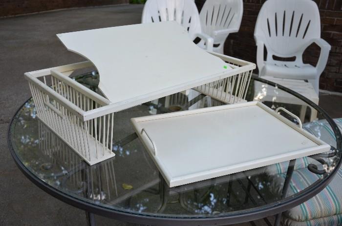 Elegant bed table. Elevated top drops down to accommodate the tray. Read or have breakfast in bed ... Sunday price $45.00