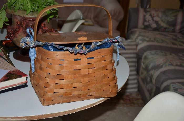 Great collector's item. Longaberger purse with several linings. Unusual. Good size basket. Sunday price. $50.