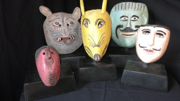 Some of our collection of Mexican Carnival Mask