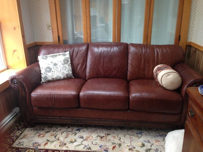 Lovely Like New Leather Sofa 