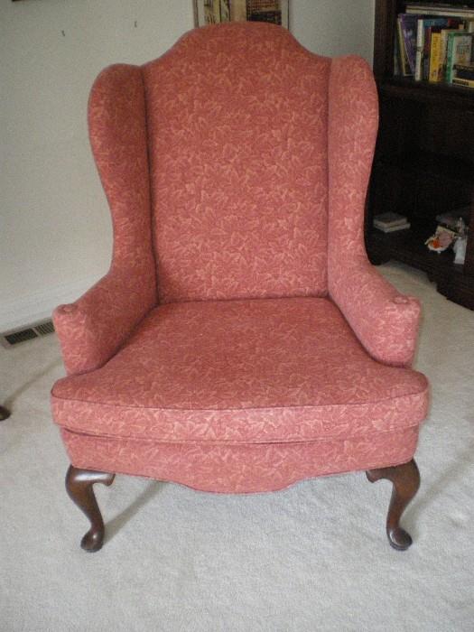 WING CHAIR WITH MATCHING LOVESEAT