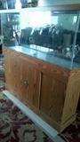 55 Gallon Fish Tank with Oak Stand - some accessories