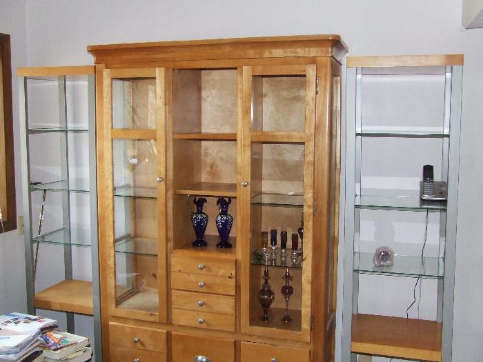 Three section display cabinet.