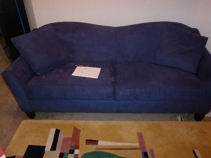 JL Hudsons Suede Couch