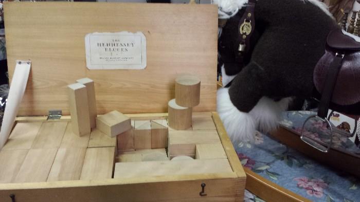 Milton Bradley children's wood blocks.