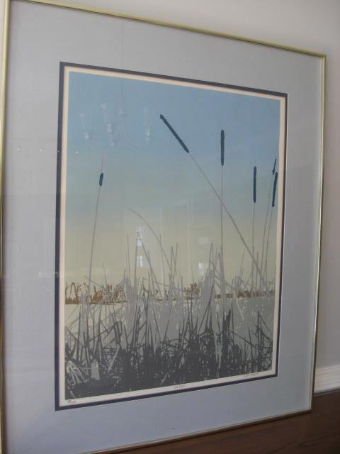 Litho print by Dean Hayes 68/500 "Cat Tails", signed