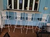 VINTAGE BROWN JORDAN 4 BAR STOOLS
