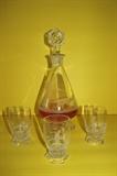 Antique Hand-Etched Decanter Set