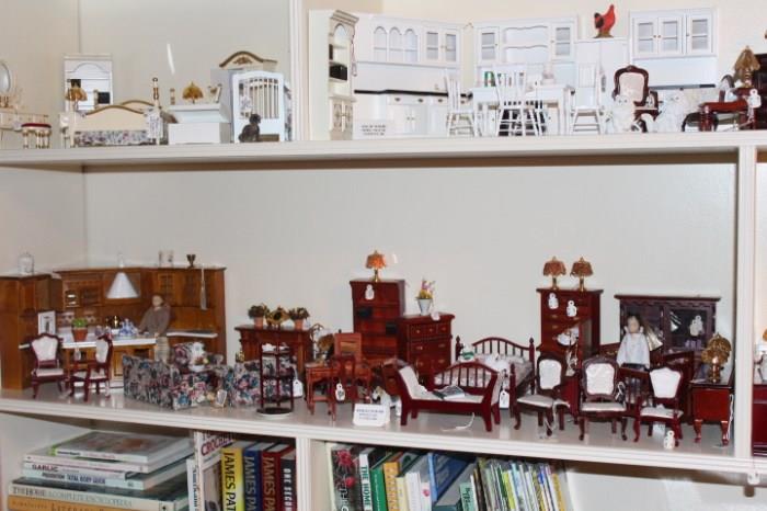 Many pieces of Doll House Furniture