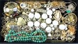 Lot of estate fashion jewelry including necklaces, bracelets & pins. Some pieces may need repair.
