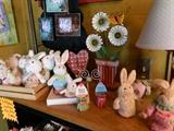 Lots of Easter bunnies & Easter decor
