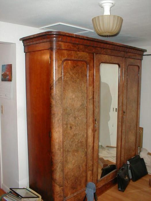 French Burl armoire