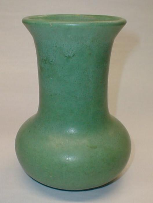 Matt green Arts & Crafts pottery vase