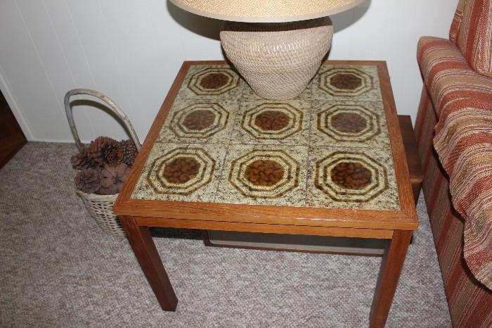 Mid-Century Tile End Table