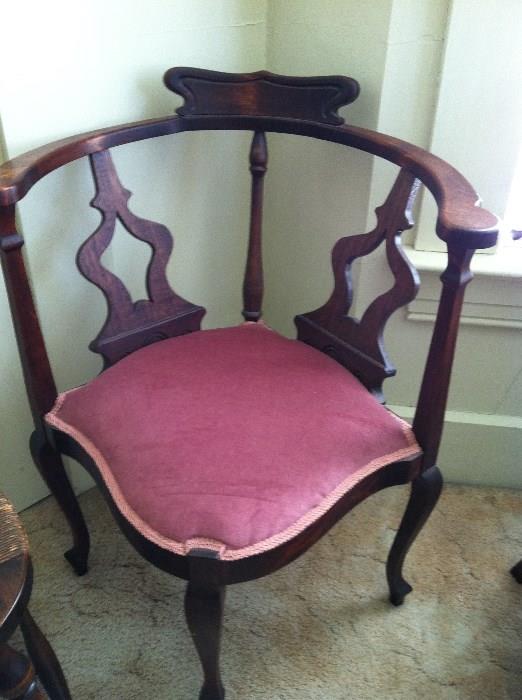 Antique corner chairs...several