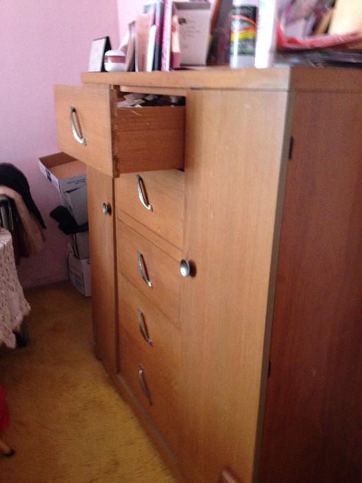 mid century dresser - armoire with original hardware