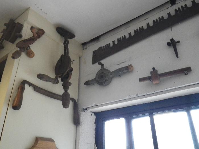 Antique tools, partial collection
