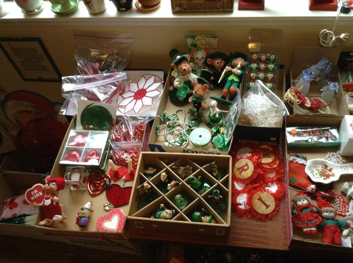Stock up for next year - holiday decorations including Valentine's & St. Patrick's Day.  Lots of Annalee St. Pat's dolls...