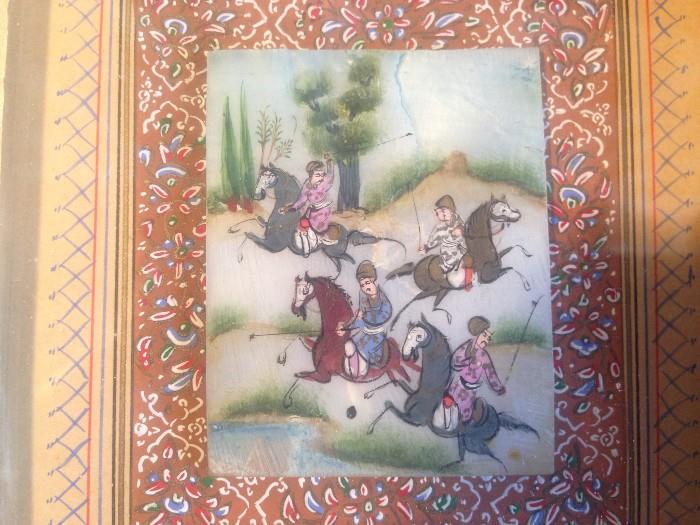 Persian Miniature Painting on Ivory 1900's -- Place Bid at www.ctonlineauctions.com/lajolla