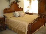 Destinations by Century queen bedroom set with scrolled headboard & footboard