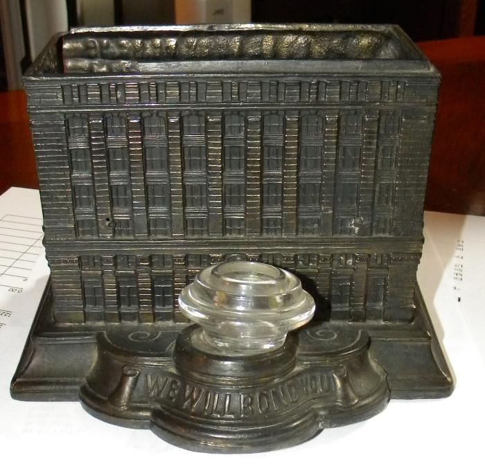 Antique Inkwell this is a very heavy piece!