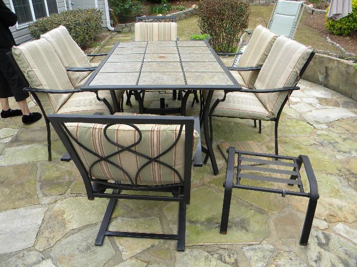 Large Table and Chairs and Other Outdoor Furnishings and Decor