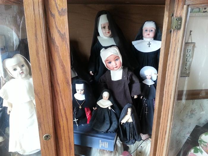 There are lot's of vintage and antique nun dolls