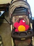       Laura Ashley stroller (plus car seat-not shown)