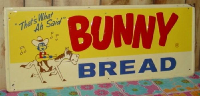 Vintage Metal Bunny Bread Sign