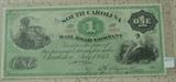 1873 $1.00 South Carolina Rail Road Company Note