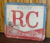 Large Metal RC Cola Sign