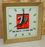 Lighted 7 UP Clock