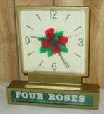 Lighted Four Roses Clock