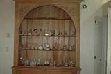 Large antique pine hutch
