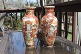Antique pair oriental vases