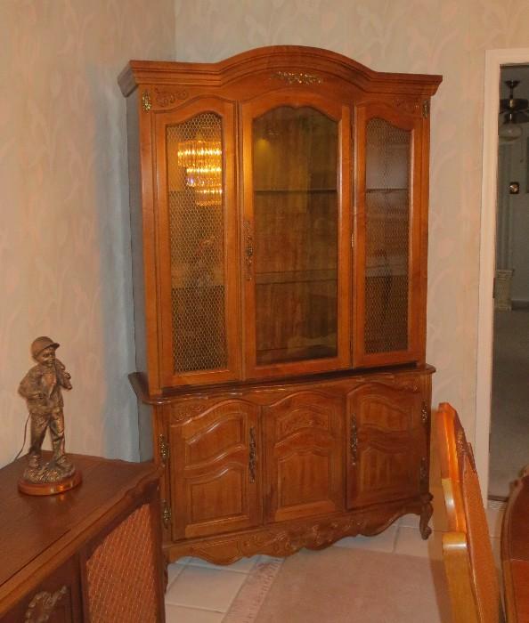China cabinet which matches dining room table